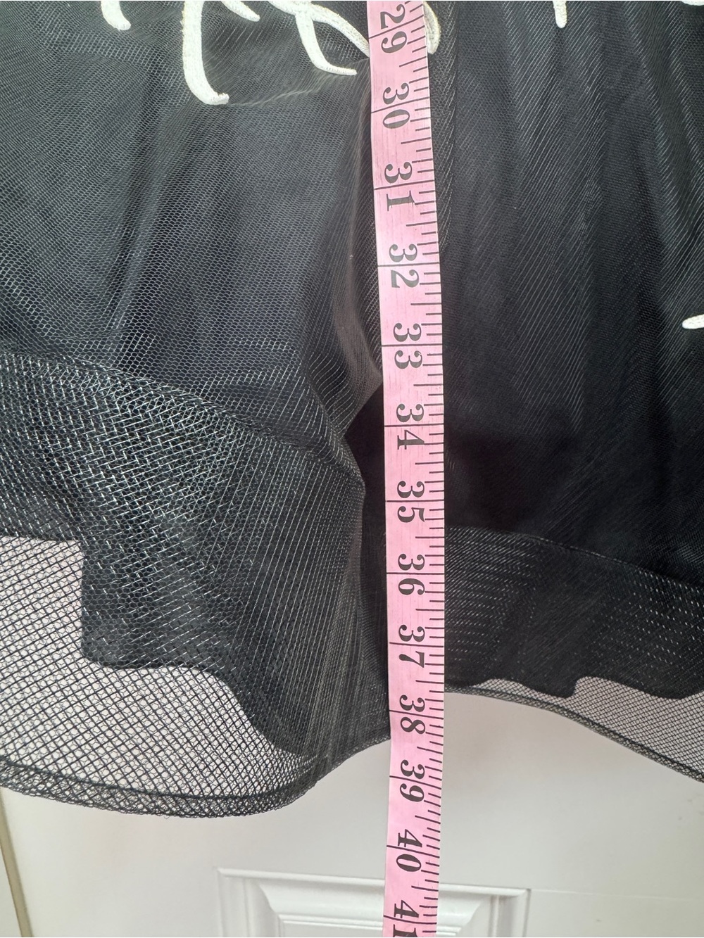 Geisha Designs Feather Tulle Maxi Skirt High Waist A-Line Black White Size XS - Picture 7 of 12